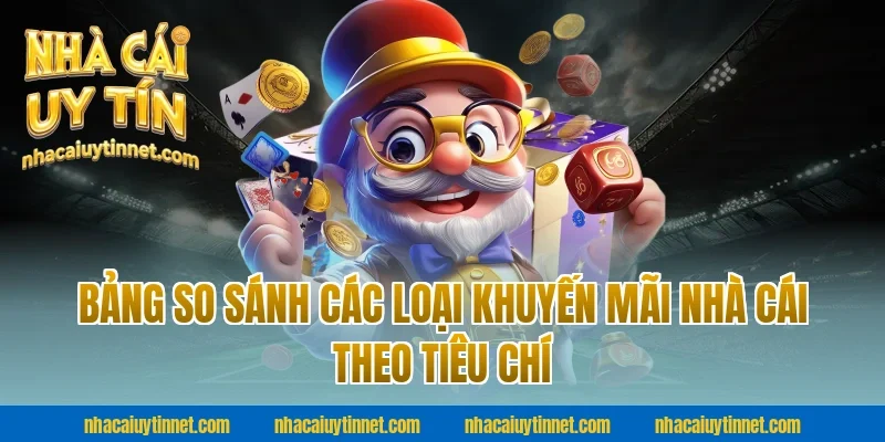 Bảng So Sánh Các Loại Khuyến Mãi Nhà Cái Theo Tiêu Chí